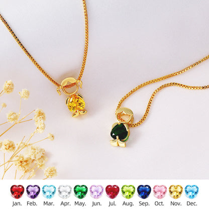 💖Children Birthstone Necklace Boy & Girl Charm Necklace