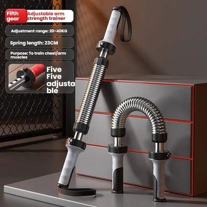 Get Gym-Strong at Home — Adjustable Arm Power Bar (20–70KG, 5 Levels)