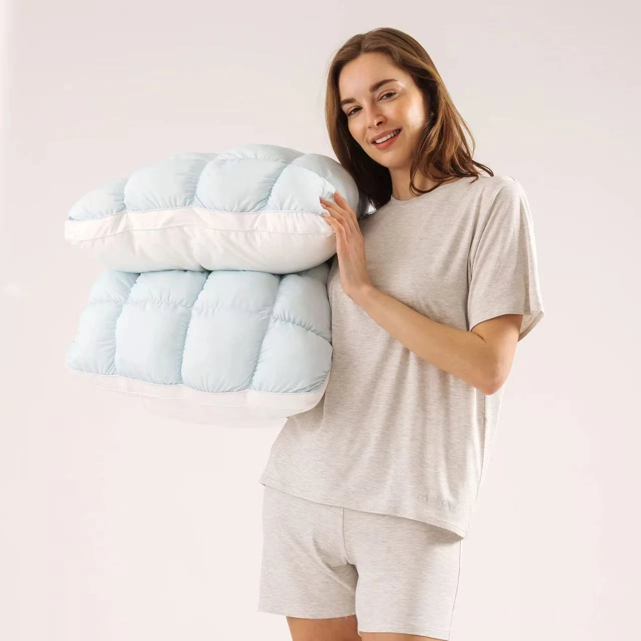 High-resilience fluffy French bread pillow