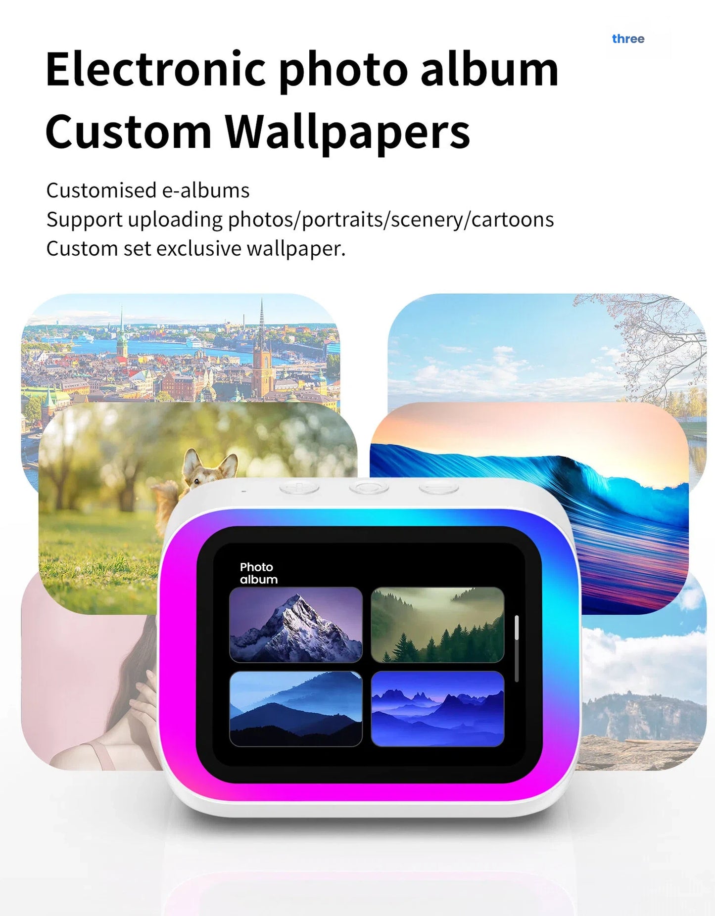 AI Screen Display Bluetooth Speaker