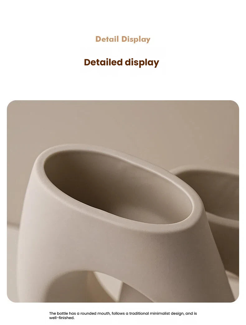 Ceramic Art Vase with High-end Sense, Floral Arrangement Ornament and Vessel