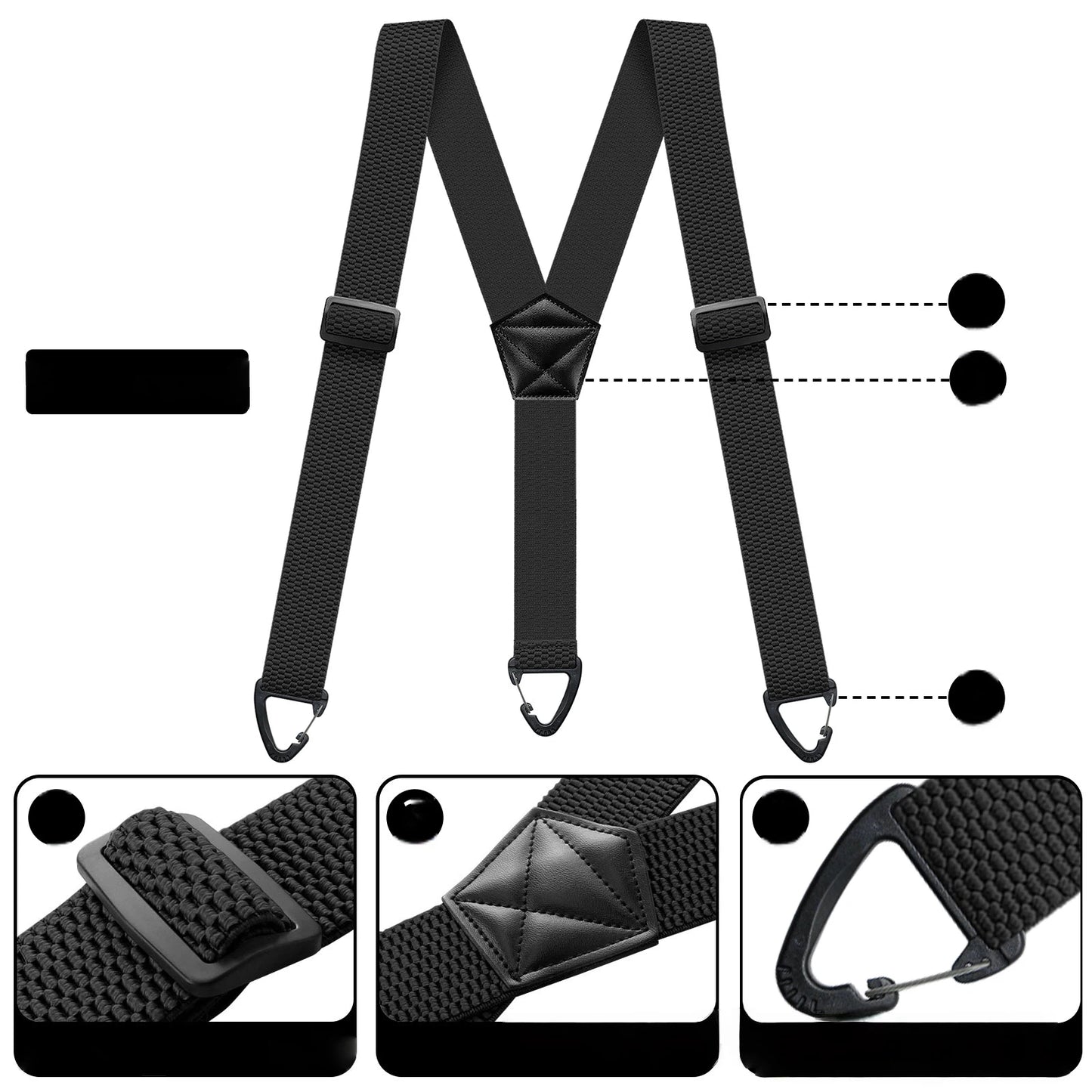 Men's X-Back Suspenders with Hook Clips