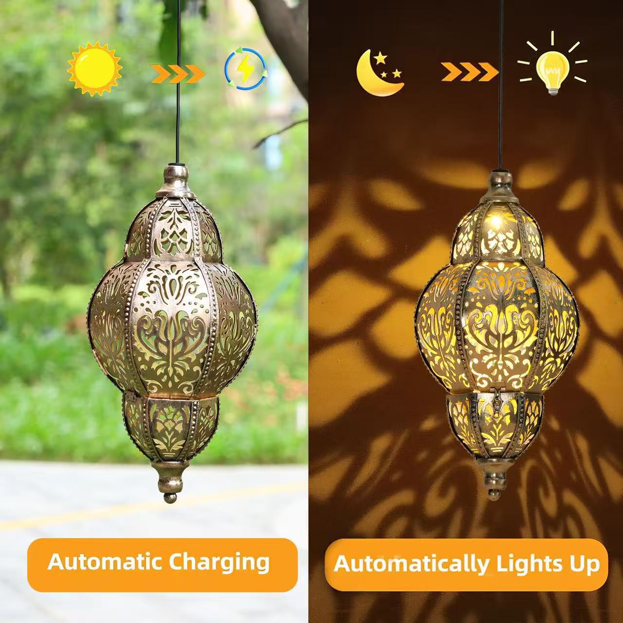 Luxury Baroque Moroccan Style Hollow Projection Lantern