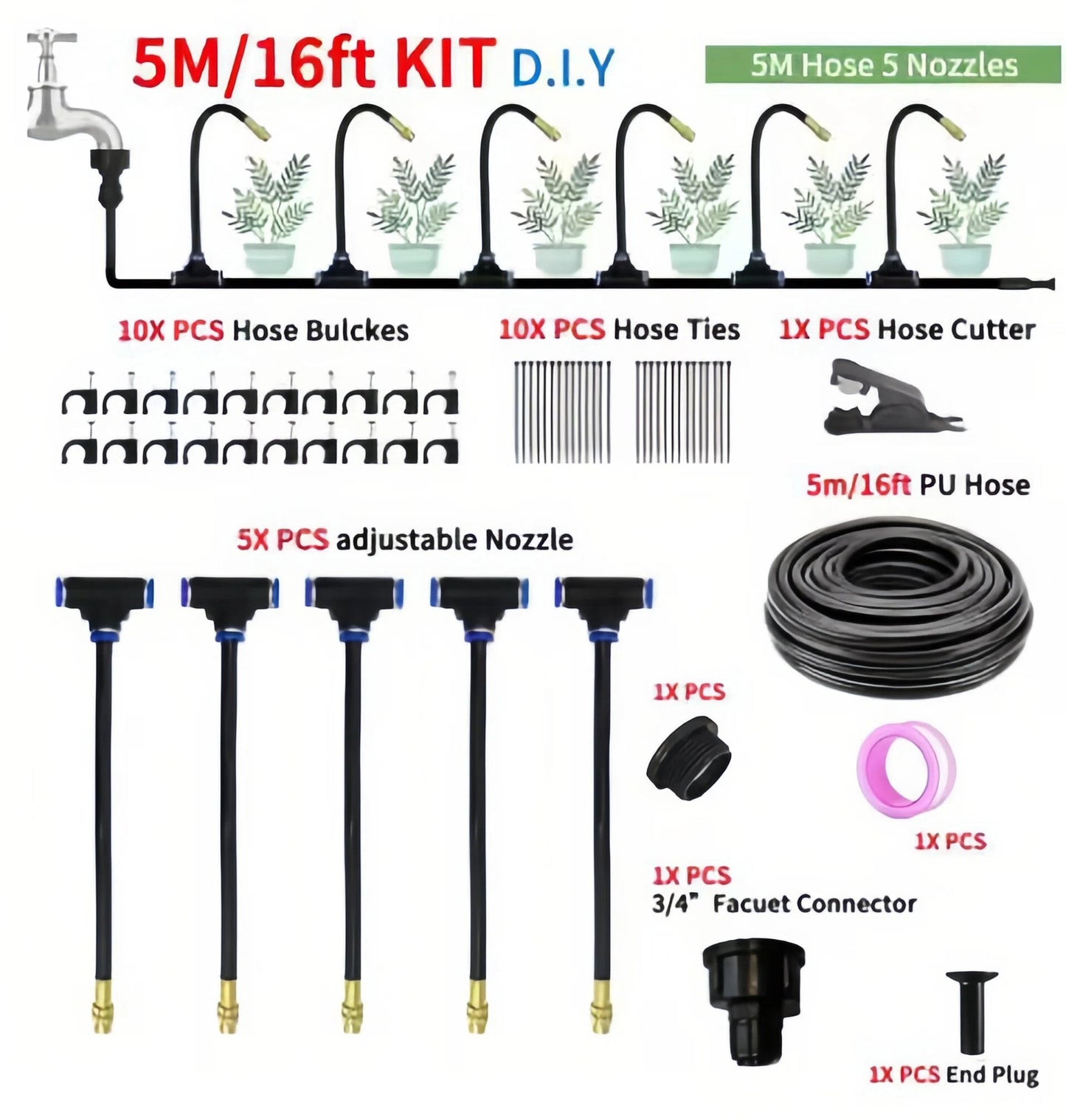 Adjustable Sprinkler Nozzle Set