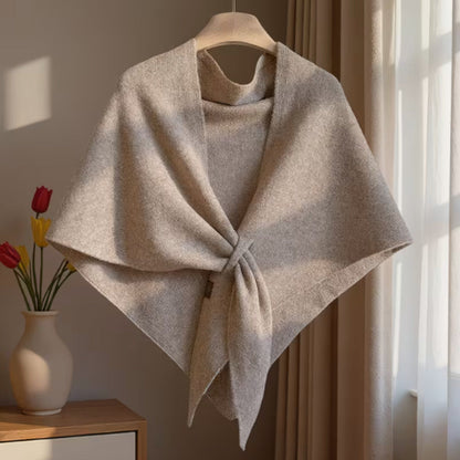 🍂Soft Knit Tie‑Front Shawl｜Versatile Layering Wrap for All Seasons🧣