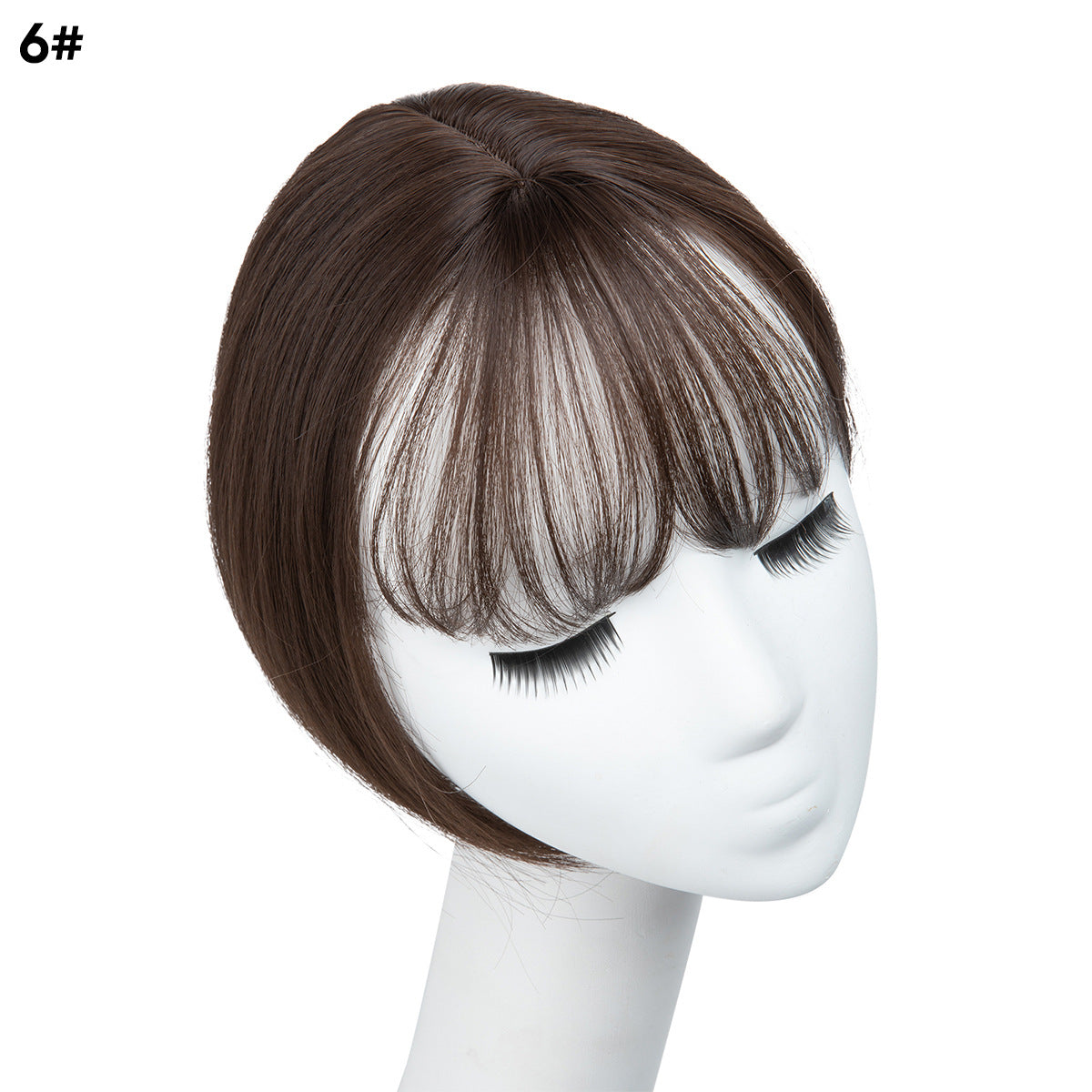 Fake bangs hairpiece for the top of the head