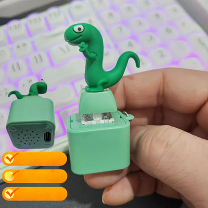 😆Seagull MINE! Button Keychain-Real Sound & LED Light