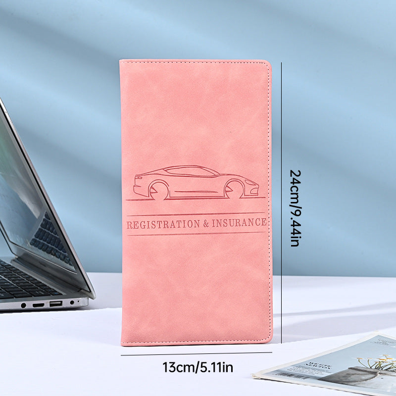 🚗 Car Registration & Insurance Document Holder | Premium PU Leather Organizer