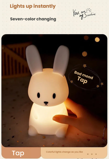 Night Light USB‑Charged Silicone Pat‑Style Bedside Lamp For Bedrooms, Eye‑Protective Night Light For Feeding, Mood Lighting, And Bathroom Use