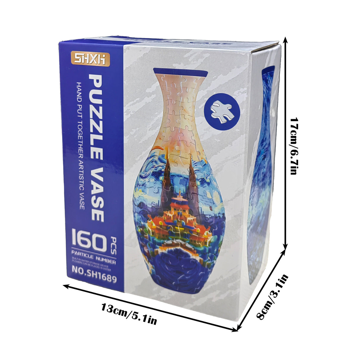 3D Monarch Danaus plexippus And Flowers Series Puzzle Vase - (160 Pieces)