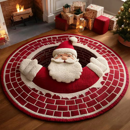 💀Halloween 3D Bottomless Illusion Rug Skeleton Pit Non-Slip Crystal Velvet Mat 🎃