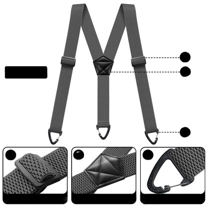 Men's X-Back Suspenders with Hook Clips