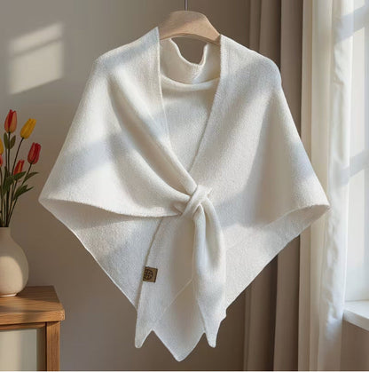 🍂Soft Knit Tie‑Front Shawl｜Versatile Layering Wrap for All Seasons🧣
