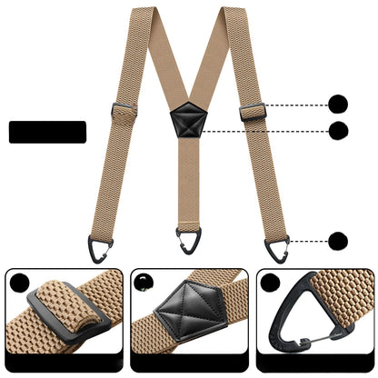 Men's X-Back Suspenders with Hook Clips