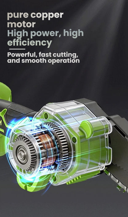 ⚡ Mini Cordless Chainsaw – From $89.99 | 21V One-Handed Pruning Saw | 4,500 RPM Pure Copper Motor 🌿