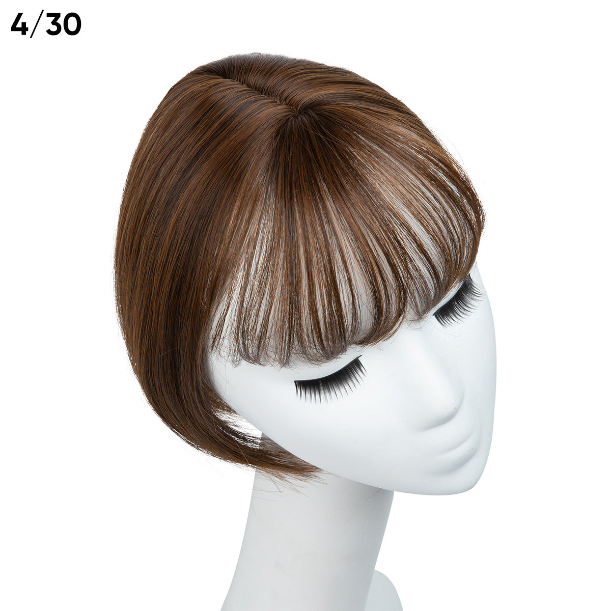 Fake bangs hairpiece for the top of the head