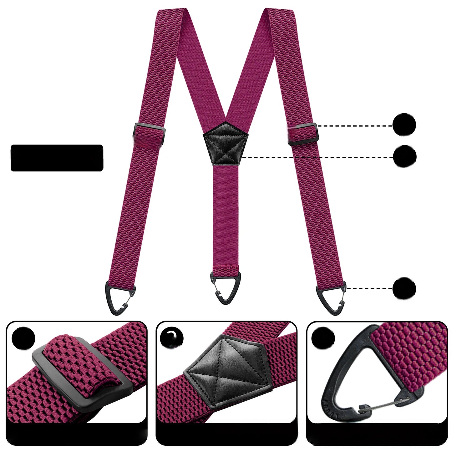 Men's X-Back Suspenders with Hook Clips