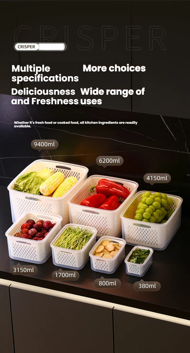 ✨ Keep Food Fresh Up to Longer! 🍓 KEMETHY 10 Pack Fruit Storage Containers with Colanders 🥬 BPA-Free Produce Saver Set 💧 Leakproof Fridge Organizer for Fruits, Vegetables, Berries, Salad, Meat & More 🏡