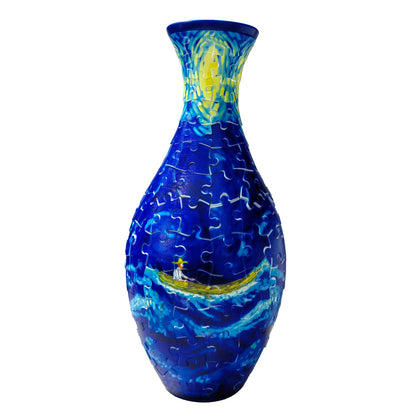 3D Monarch Danaus plexippus And Flowers Series Puzzle Vase - (160 Pieces)