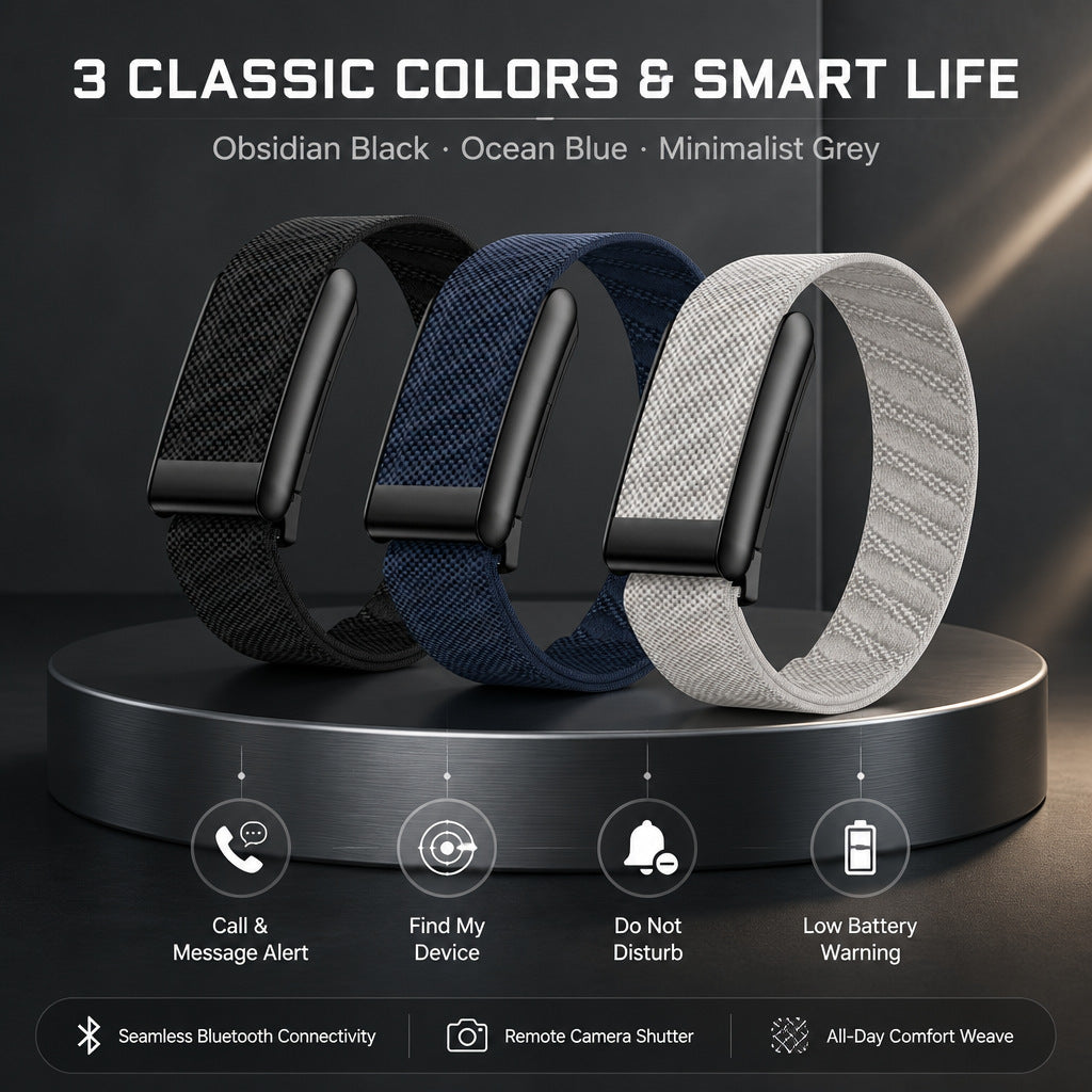 Screen-Free Smart Band – Sleep & Heart Rate Tracking
