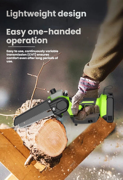 ⚡ Mini Cordless Chainsaw – From $89.99 | 21V One-Handed Pruning Saw | 4,500 RPM Pure Copper Motor 🌿