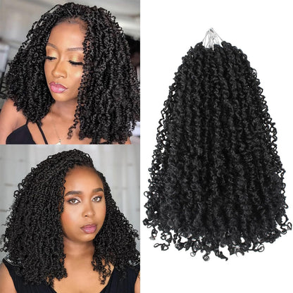 QVR Burmese Curly Crochet Hair Natural Black Machine Made Feather Crochet Human Hair Extension