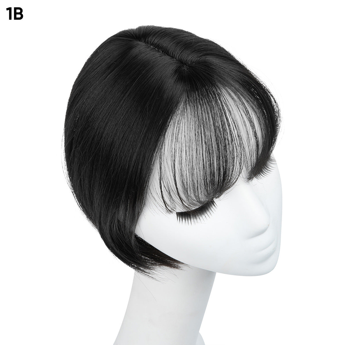 Fake bangs hairpiece for the top of the head