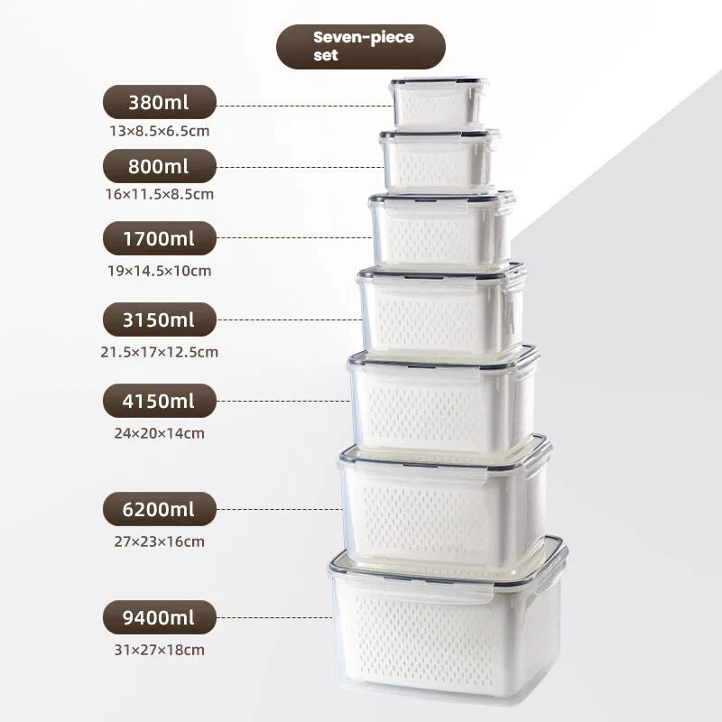 ✨ Keep Food Fresh Up to Longer! 🍓 KEMETHY 10 Pack Fruit Storage Containers with Colanders 🥬 BPA-Free Produce Saver Set 💧 Leakproof Fridge Organizer for Fruits, Vegetables, Berries, Salad, Meat & More 🏡
