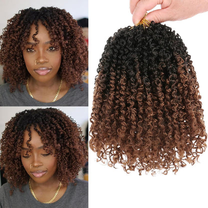 QVR Burmese Curly Crochet Hair Natural Black Machine Made Feather Crochet Human Hair Extension