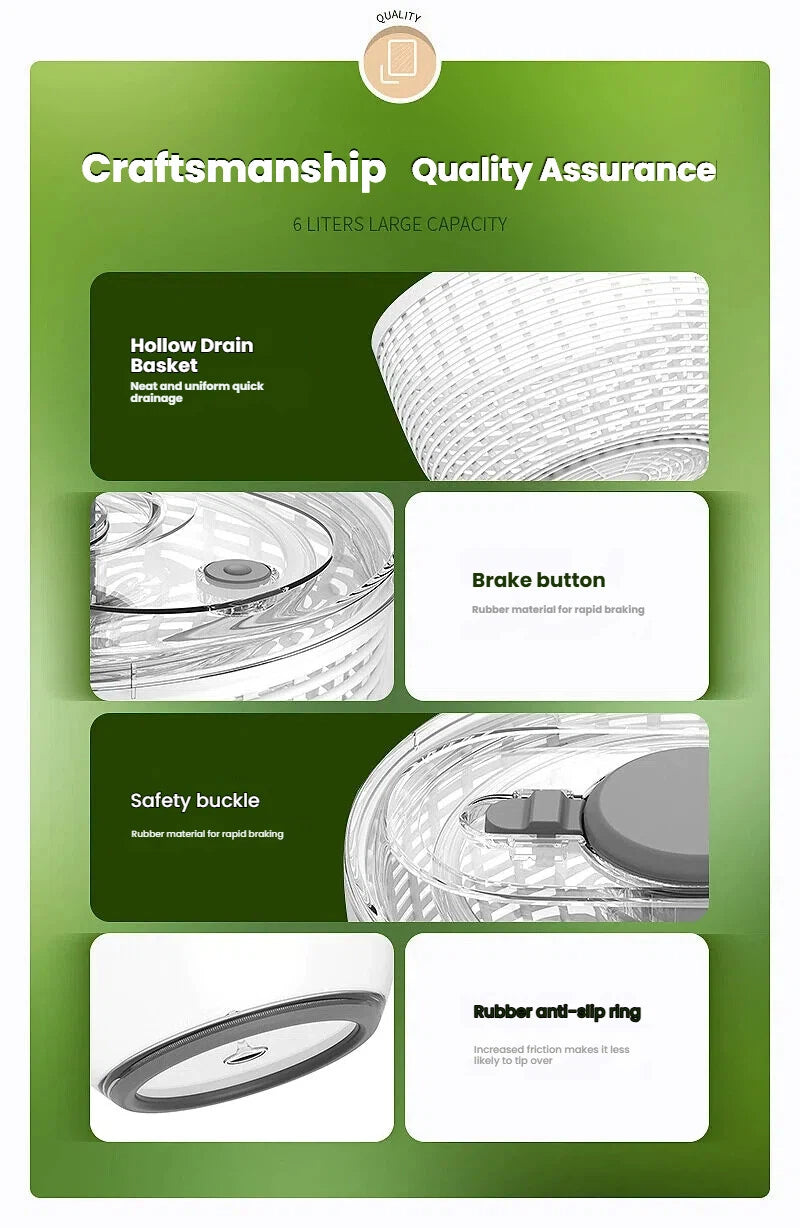 Multifunctional Press-Type Fruit and Vegetable Dehydrator, Household Drain Basket for Vegetable Salads and Fitness Meals