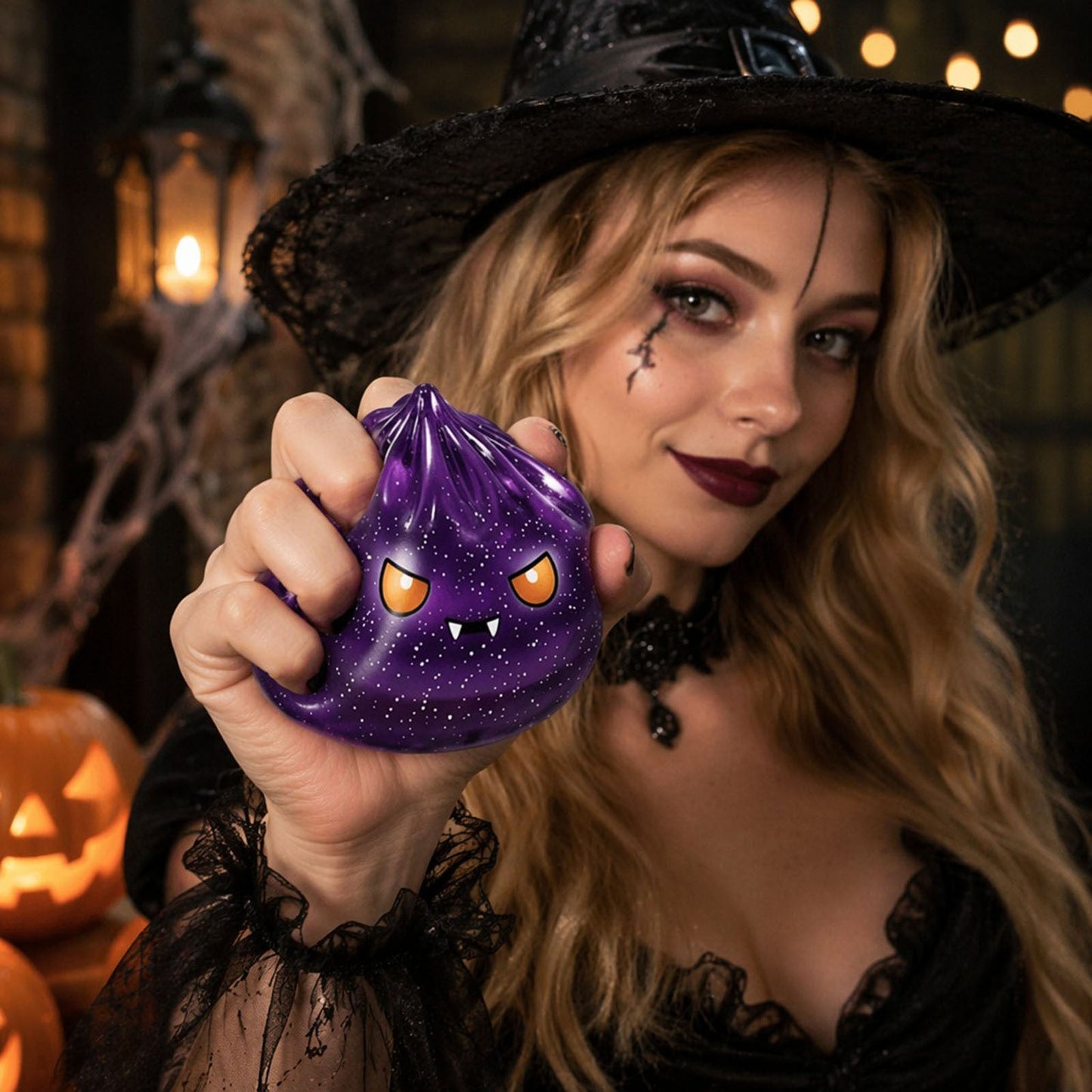 Halloween Ghost Squishy Stress Relief Toy – Soft Squeeze Sensory Mochi Toy