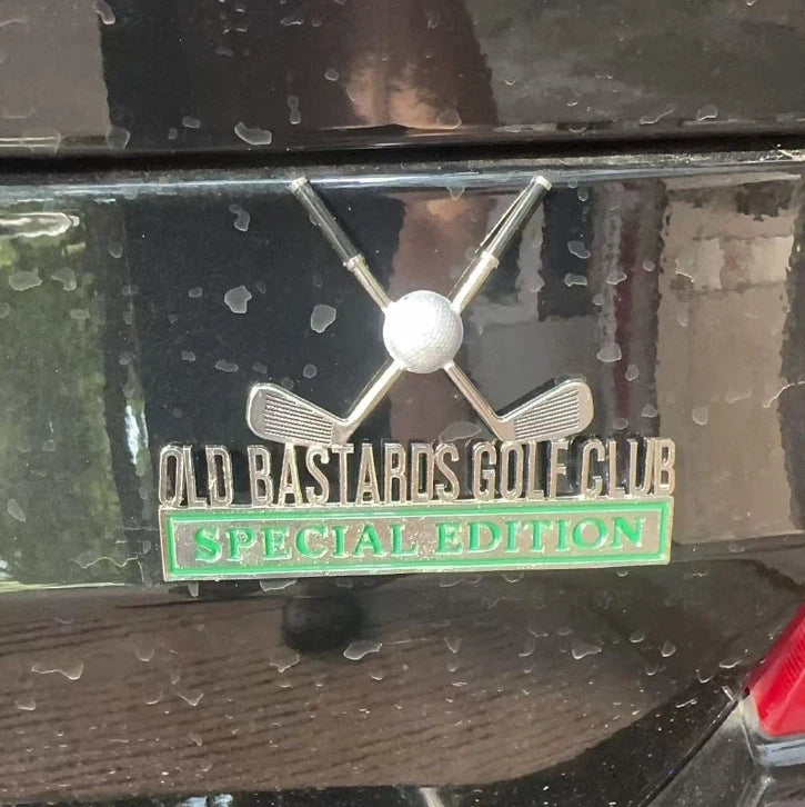 OLD F*CKERS CLUBMetal Car Emblem |Chrome Peel-and-StickBadge for Trucks, SUVs,Toolboxes & Garages