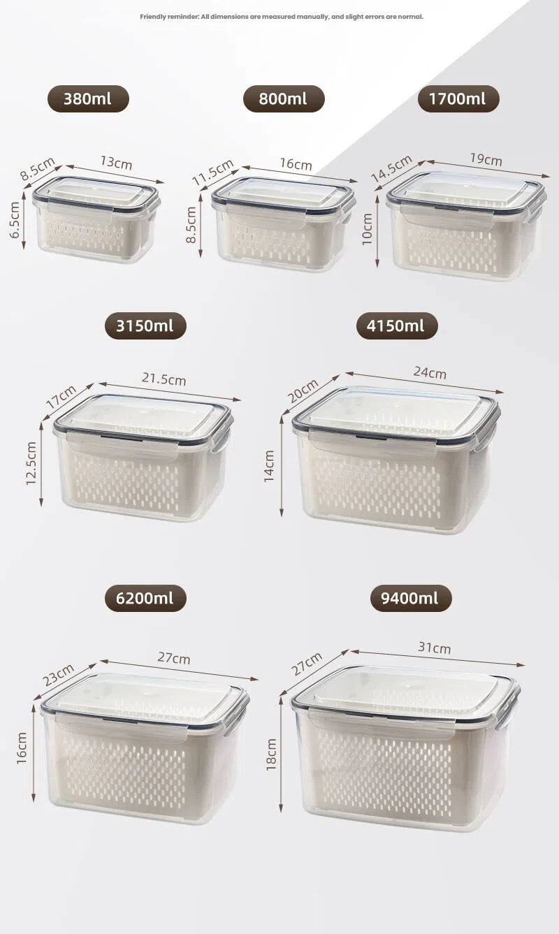 ✨ Keep Food Fresh Up to Longer! 🍓 KEMETHY 10 Pack Fruit Storage Containers with Colanders 🥬 BPA-Free Produce Saver Set 💧 Leakproof Fridge Organizer for Fruits, Vegetables, Berries, Salad, Meat & More 🏡