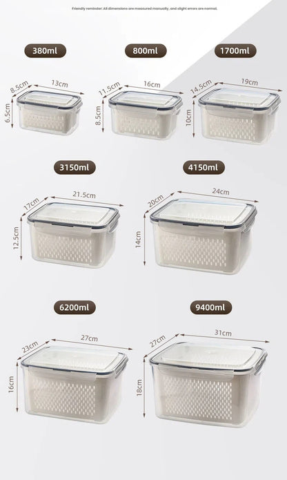✨ Keep Food Fresh Up to Longer! 🍓 KEMETHY 10 Pack Fruit Storage Containers with Colanders 🥬 BPA-Free Produce Saver Set 💧 Leakproof Fridge Organizer for Fruits, Vegetables, Berries, Salad, Meat & More 🏡