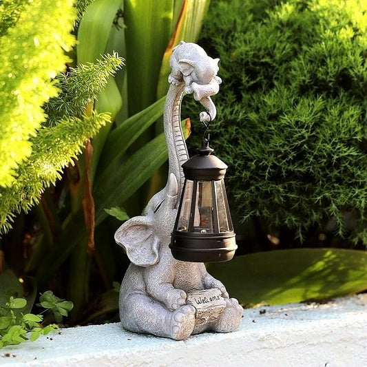 Solar Elephant Garden Light