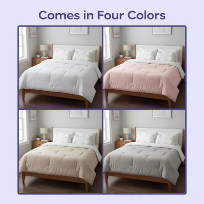 Mellow Sleep |Comforter - Double-Stuffed Ultra-Soft A-Class Fabric Heat-Adaptive Vegan Fill OEKO-TEX Certified Machine Washable