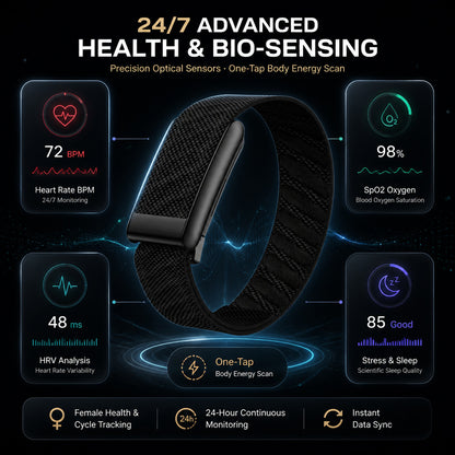 Screen-Free Smart Band – Sleep & Heart Rate Tracking