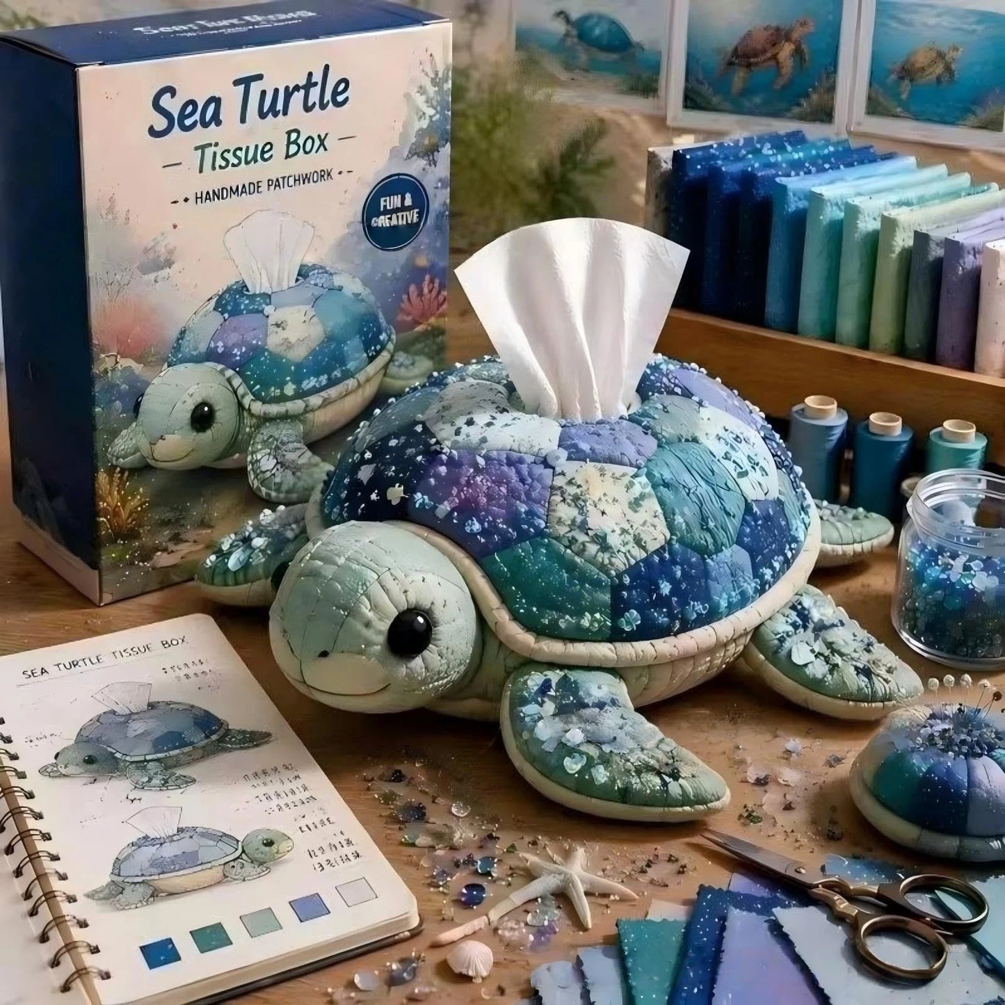 Crafty Critters DIY Tissue Box Kit – Fun Animal And Ocean Friends