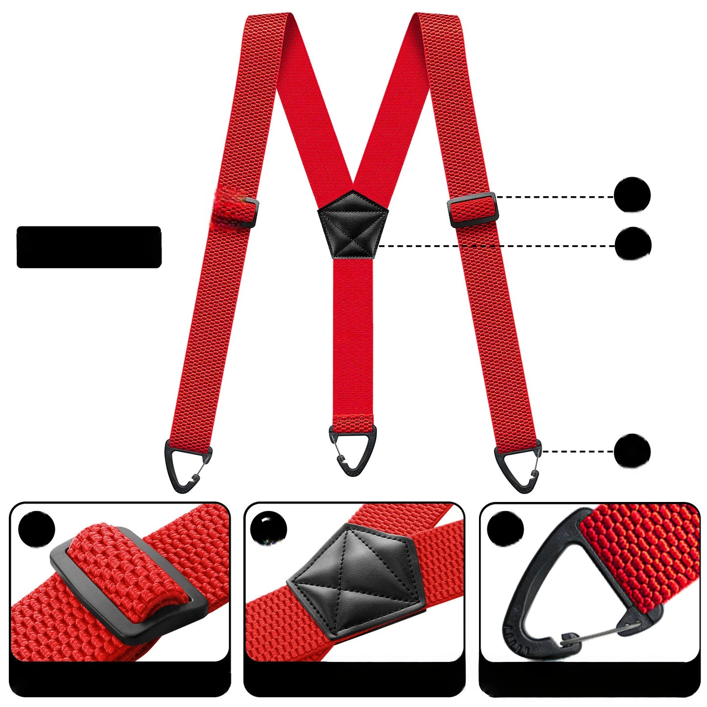 Men's X-Back Suspenders with Hook Clips
