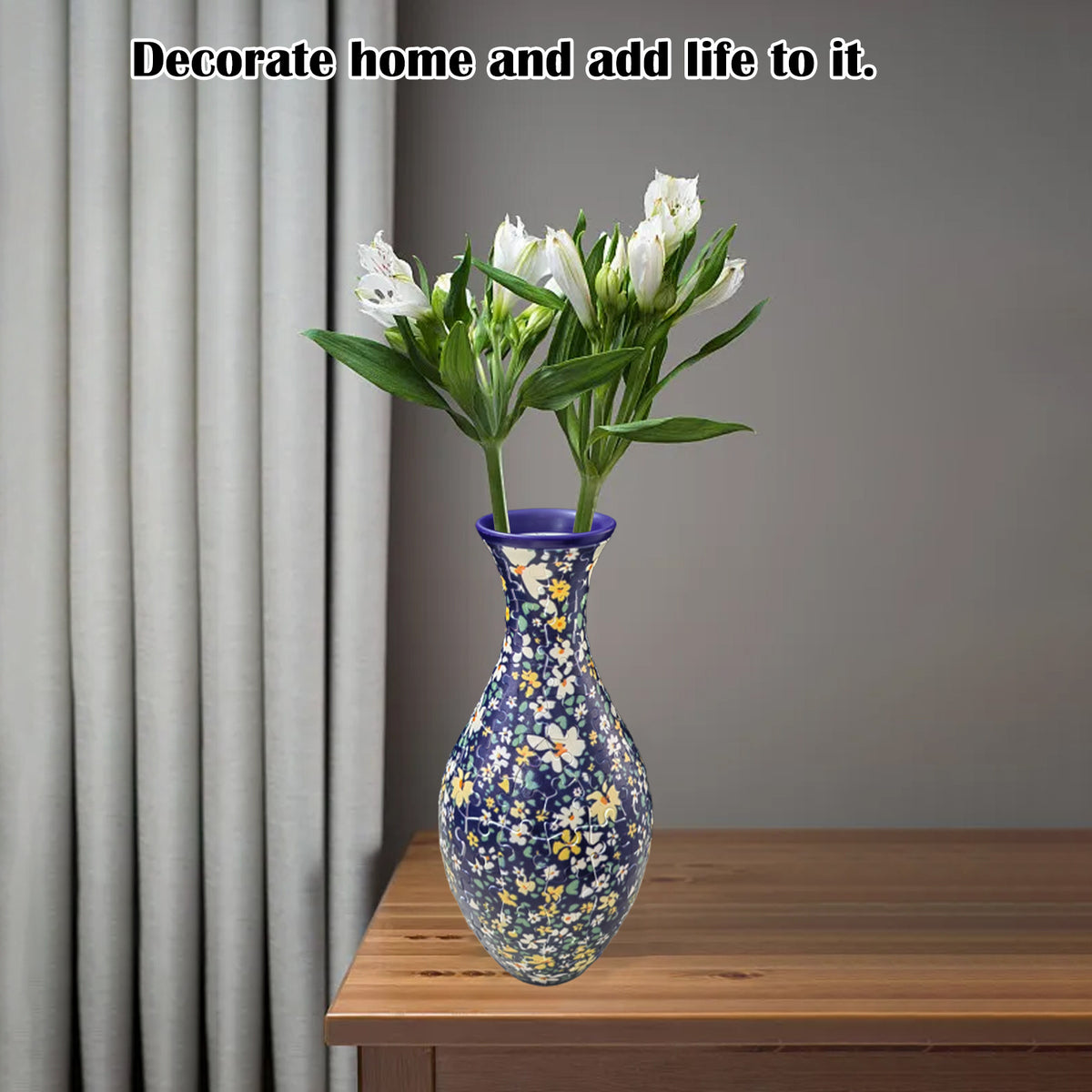 3D Monarch Danaus plexippus And Flowers Series Puzzle Vase - (160 Pieces)