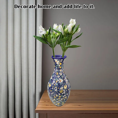 3D Monarch Danaus plexippus And Flowers Series Puzzle Vase - (160 Pieces)