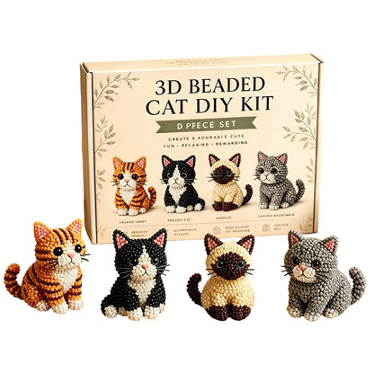 🐱✨ Create Your Own 3D Beaded Christmas Cats | Beginner-Friendly DIY Kit🎁Buy 2 | FREE Shipping