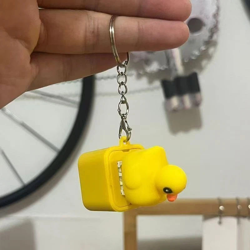 😆Seagull MINE! Button Keychain-Real Sound & LED Light