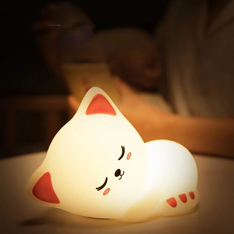 Night Light USB‑Charged Silicone Pat‑Style Bedside Lamp For Bedrooms, Eye‑Protective Night Light For Feeding, Mood Lighting, And Bathroom Use