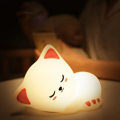 Night Light USB‑Charged Silicone Pat‑Style Bedside Lamp For Bedrooms, Eye‑Protective Night Light For Feeding, Mood Lighting, And Bathroom Use