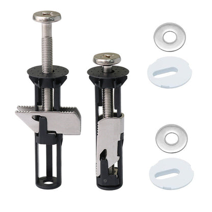 🔒 Universal Locking Toilet Seat Fixing Bolt – 304 Stainless Steel Quick-Lock Kit with 2 Washers