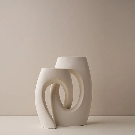 Ceramic Art Vase with High-end Sense, Floral Arrangement Ornament and Vessel