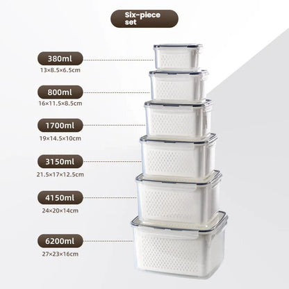 ✨ Keep Food Fresh Up to Longer! 🍓 KEMETHY 10 Pack Fruit Storage Containers with Colanders 🥬 BPA-Free Produce Saver Set 💧 Leakproof Fridge Organizer for Fruits, Vegetables, Berries, Salad, Meat & More 🏡