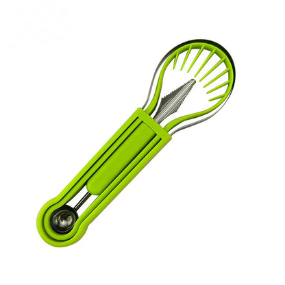 ✨ Elevate Your Fruit Preparation Game—The 3-in-1 Multi-Function Melon Ball Scoop & Carving Knife Set! ✨