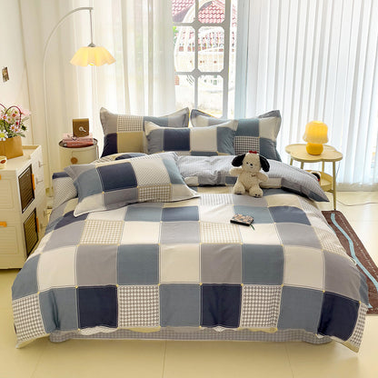 🌸 Sleep in Bloom，100% pure cotton four-piece bed sheet and quilt cover set